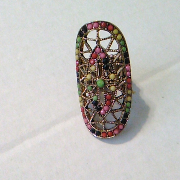 Nwot multicolored oval ring - Picture 4 of 7